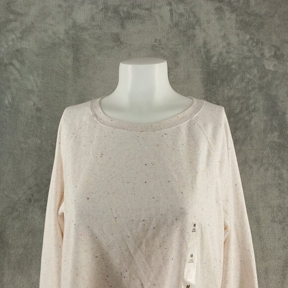 NWT $49 Style&Co Sprinkle Cozy Sweatshirt Women Pullover Casual Fall Cream - Picture 2 of 10